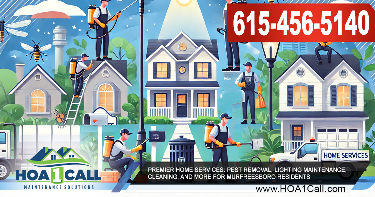 HOA1CALL: Your Go-To for Pest Removal, Lighting Maintenance, Cleaning, and More!, Murfreesboro